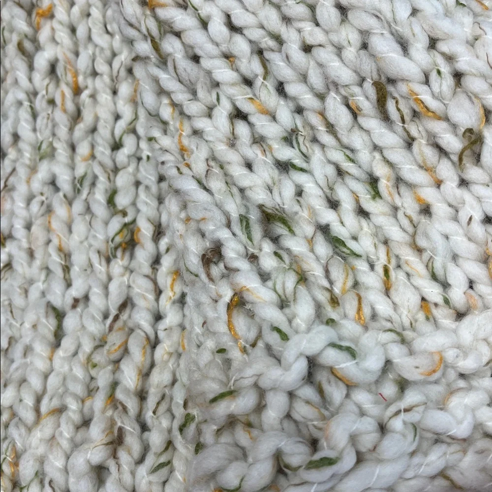 Free People X Loopy Mango Chunky Knit Cream Scarf
